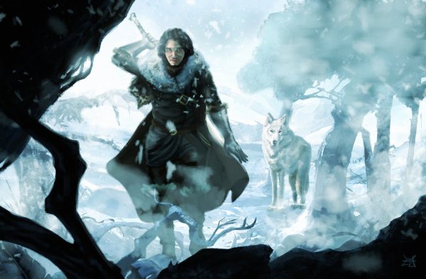  Jon Snow, Ghost and Beyond by ~lebllues