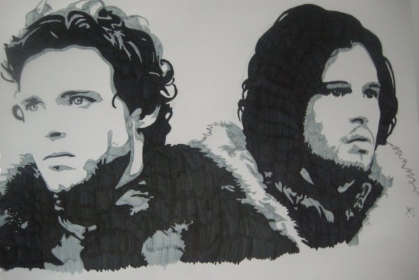  Robb Stark And Jon Snow WIP by ~ladyconniver